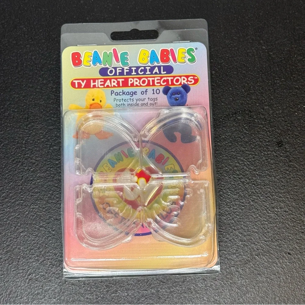 10pc pack Vintage Ty Beanie Babies Official Heart Tag Protectors 1998 NEW